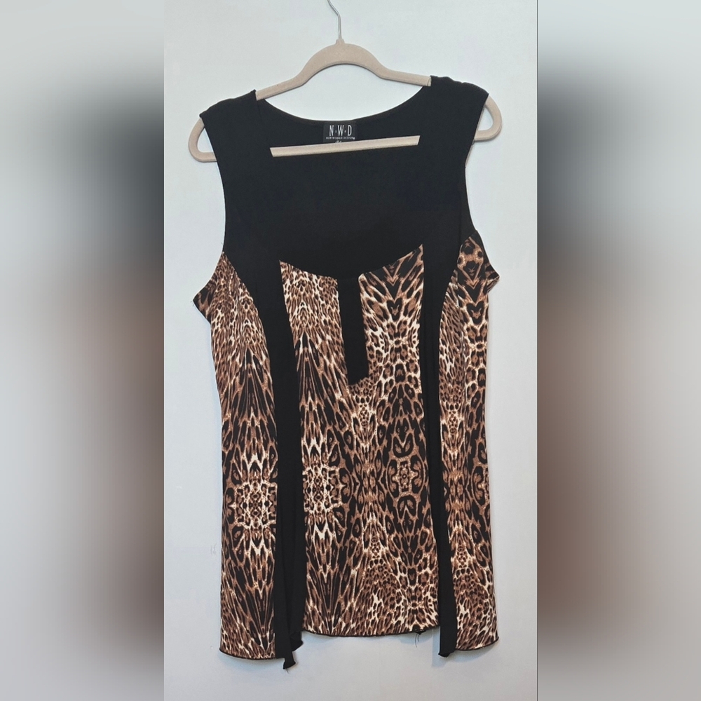 💥4 for $30💥 NWD Plus Animal Print Sleeveless Top size 0X